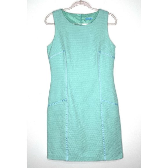 J.McLaughlin Aqua Blue Sleeveless Sheath Dress